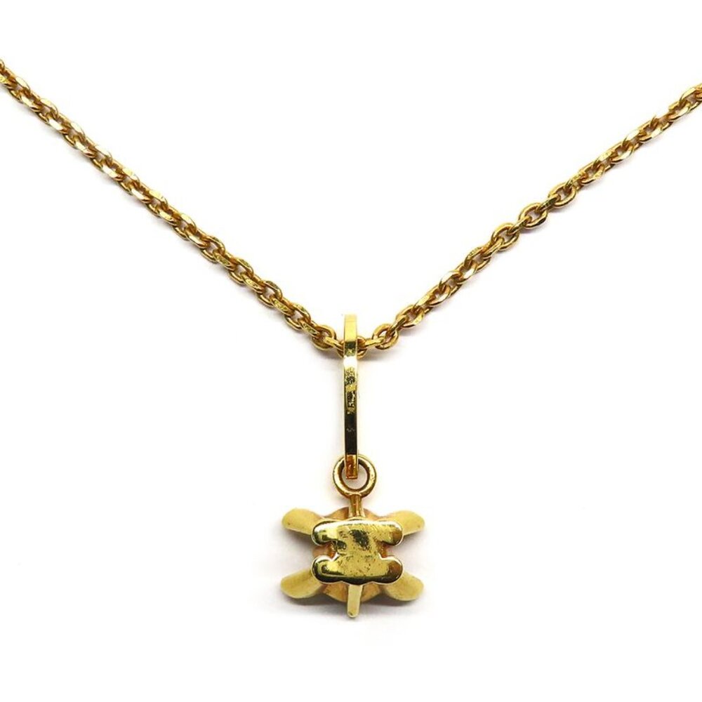 Celine Triomphe Solitaire Necklace Gold Finish Brass Accessory - Picture 4 of 10